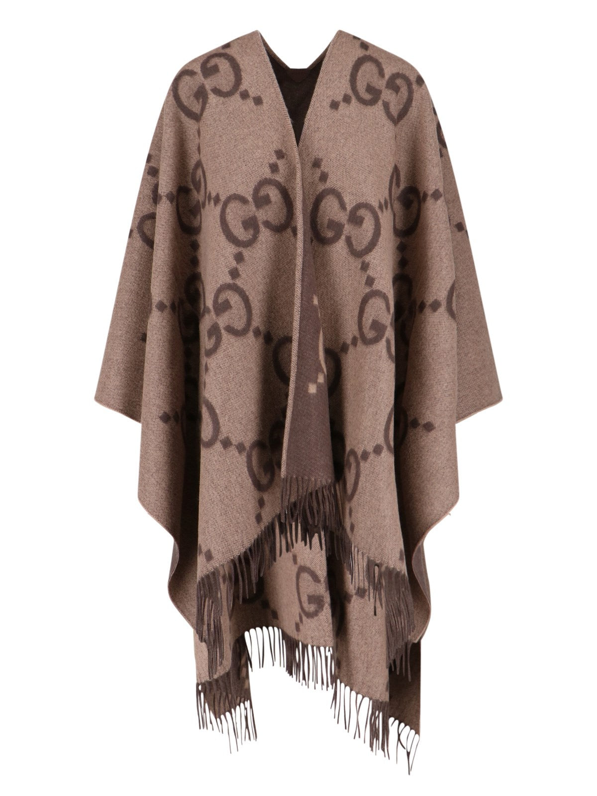Gucci Reversible jumbo GG cashmere cape