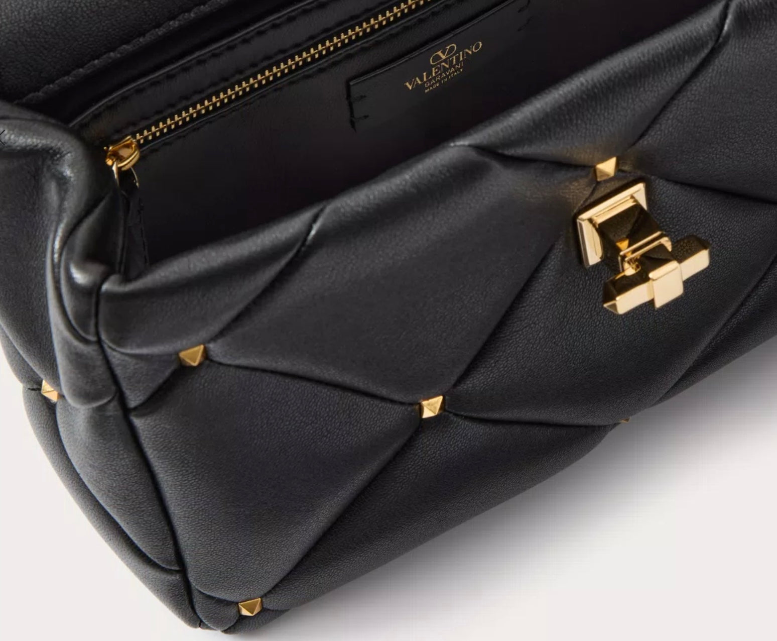 Valentino Garavani Roman Stud Bag In Nappa Patchwork