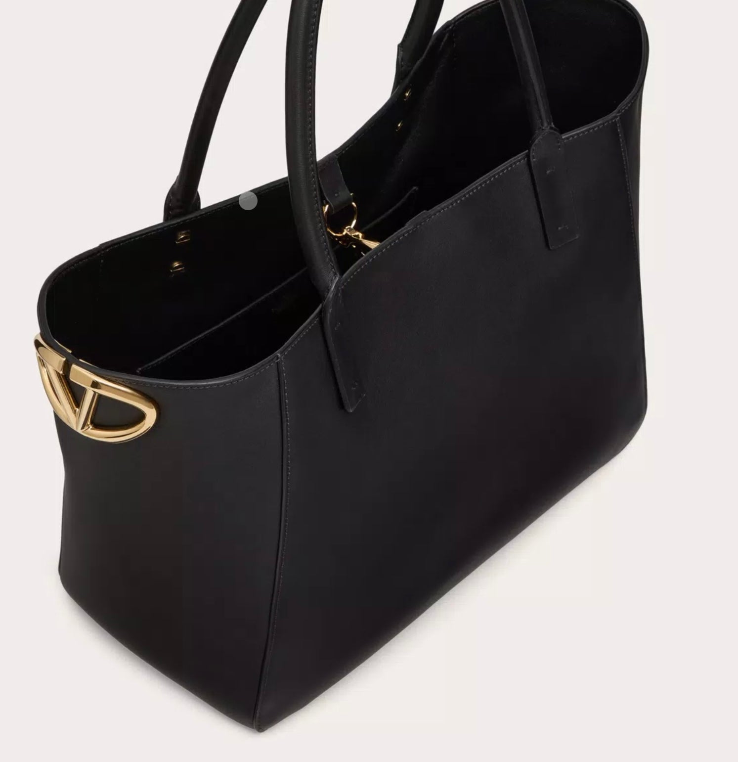 Valentino Garavani Vlogo Side Shopping Bag In Nappa Calfskin
