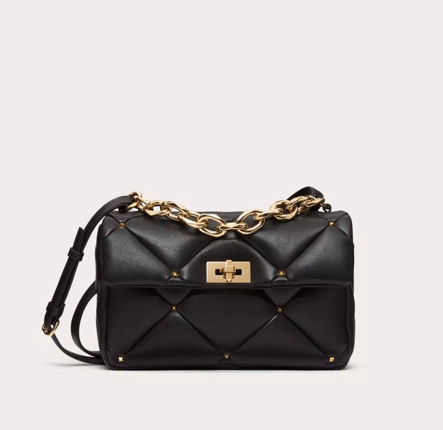 Valentino Garavani Roman Stud Bag In Nappa Patchwork