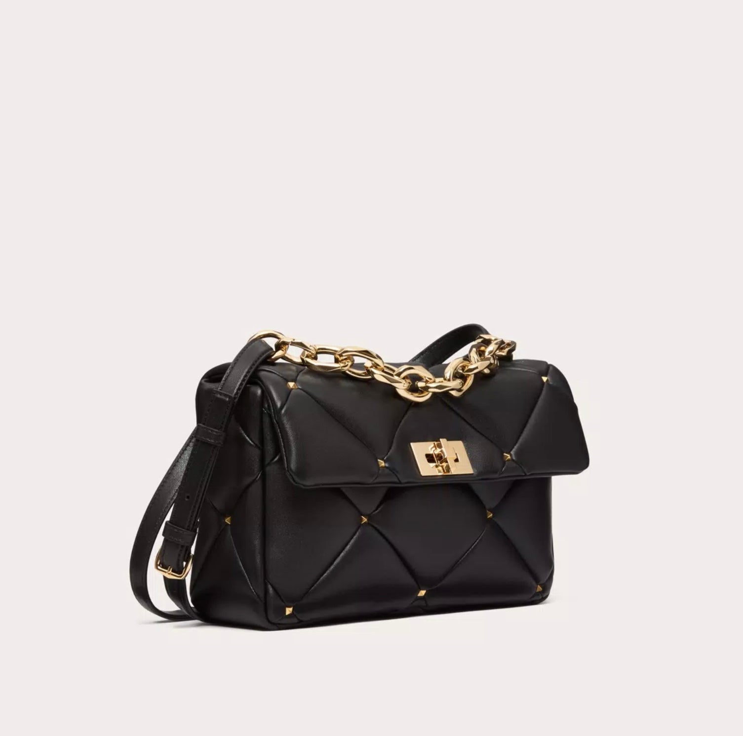Valentino Garavani Roman Stud Bag In Nappa Patchwork