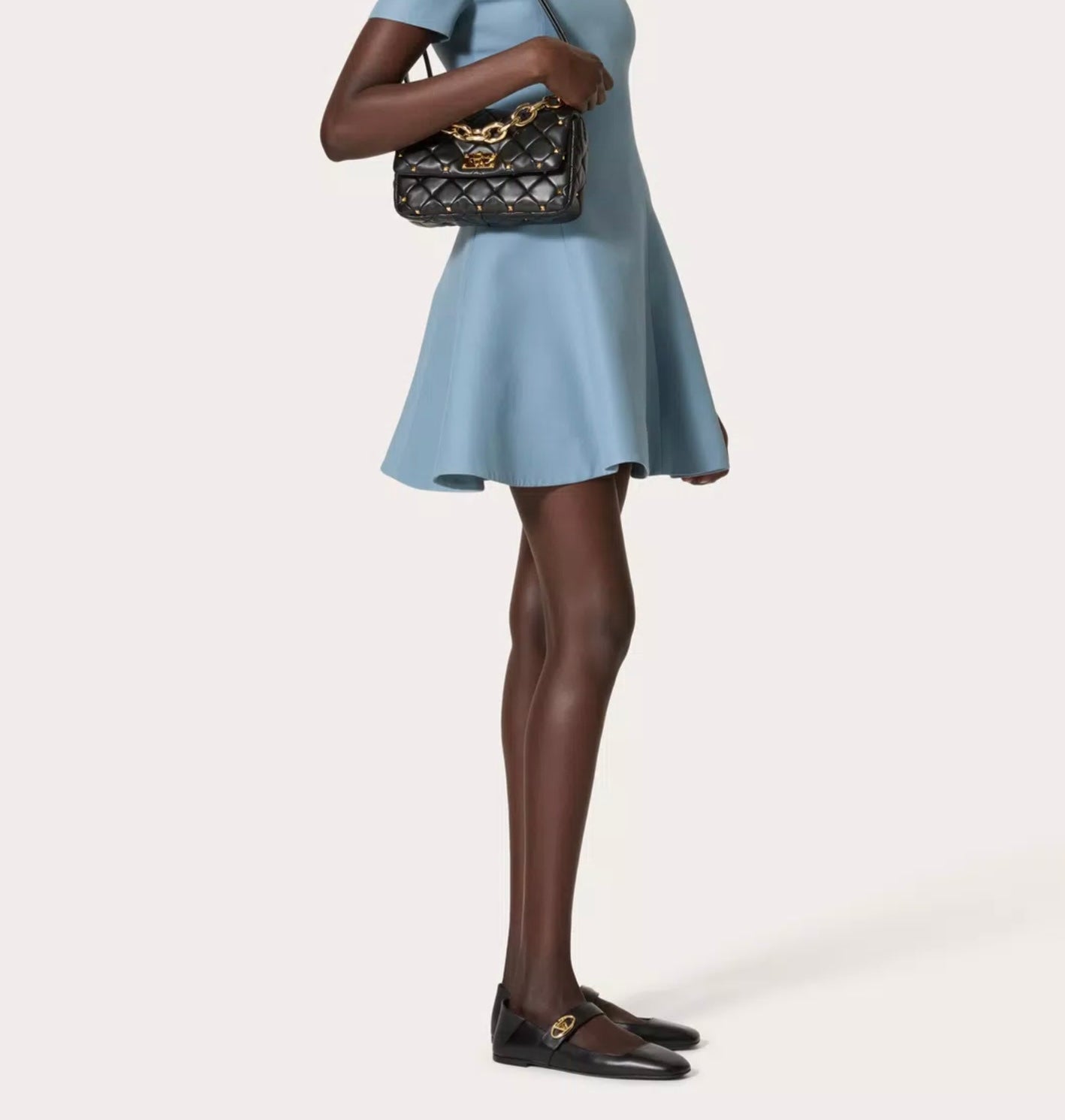 Valentino Garavani Rockstud Spike Bag In Nappa Patchwork
