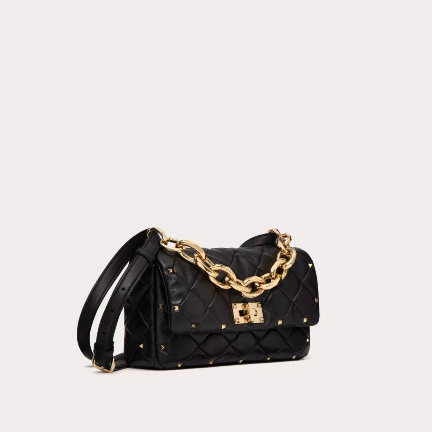 Valentino Garavani Rockstud Spike Bag In Nappa Patchwork