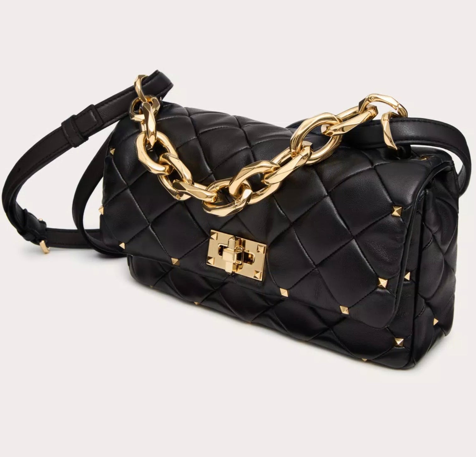 Valentino Garavani Rockstud Spike Bag In Nappa Patchwork