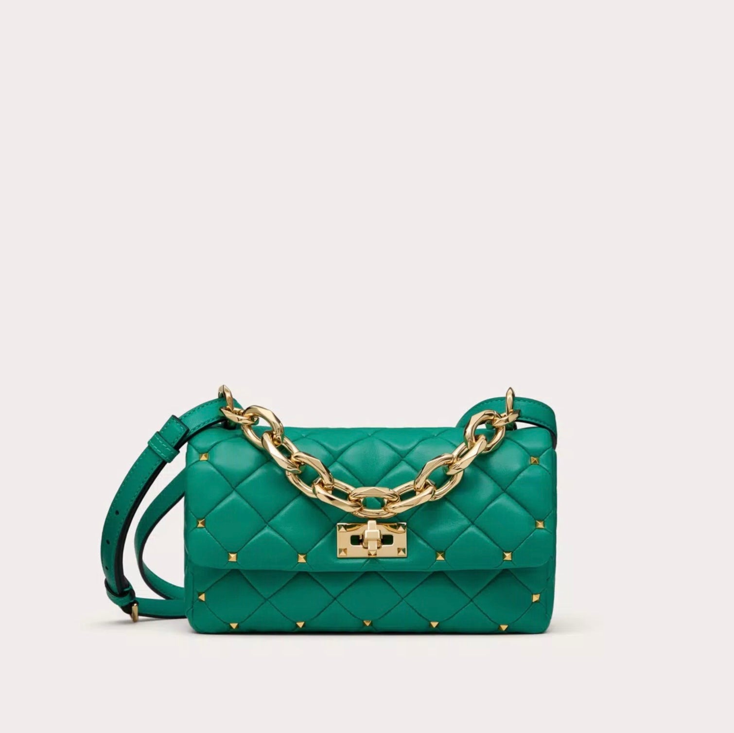 Valentino Garavani Rockstud Spike Bag In Nappa Patchwork