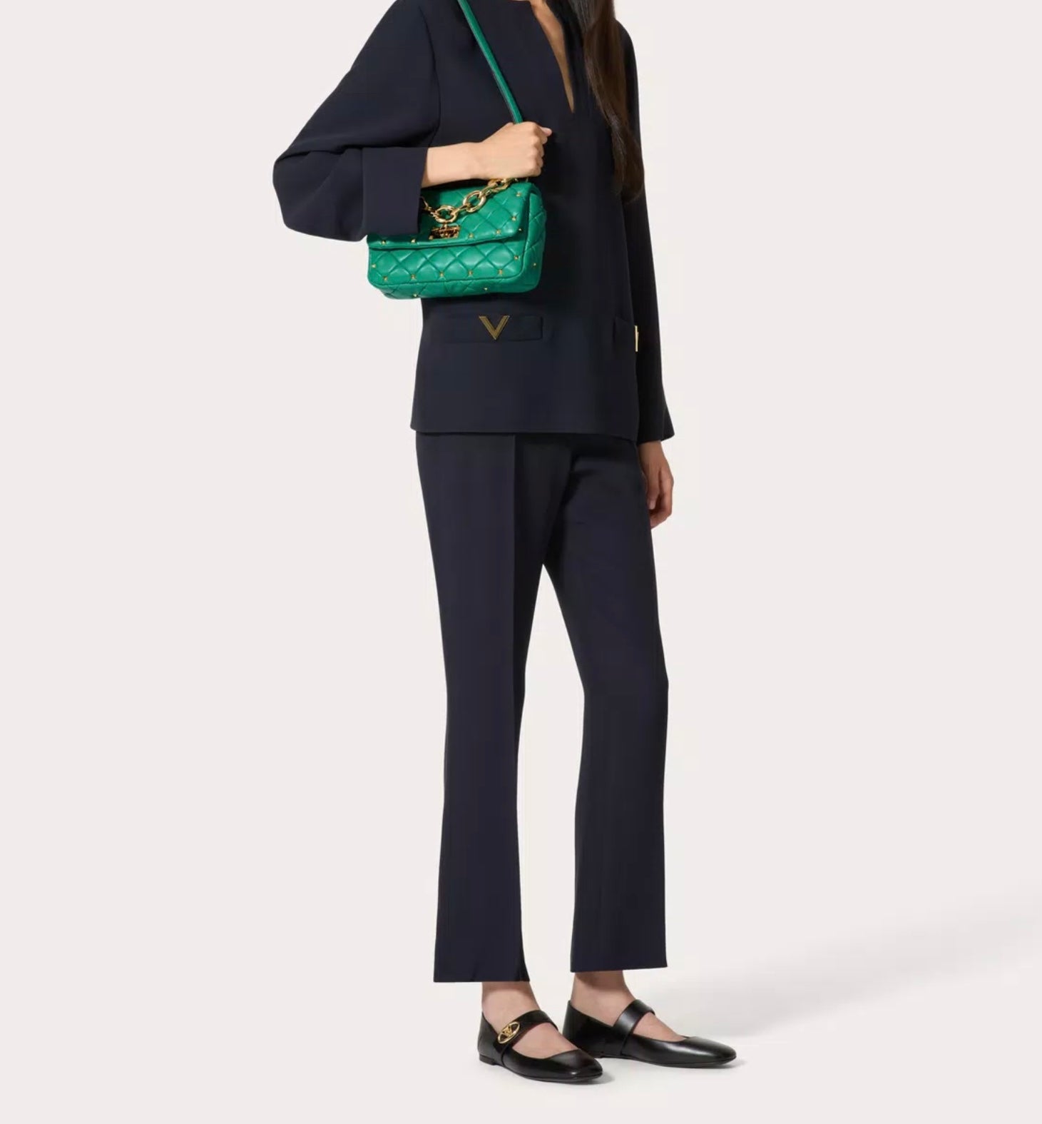 Valentino Garavani Rockstud Spike Bag In Nappa Patchwork