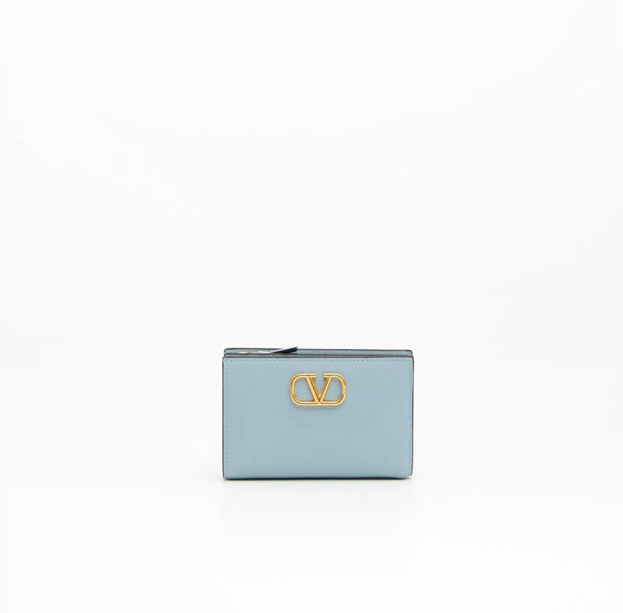 Valentino Small Vlogo Signature Grainy Calfskin Wallet