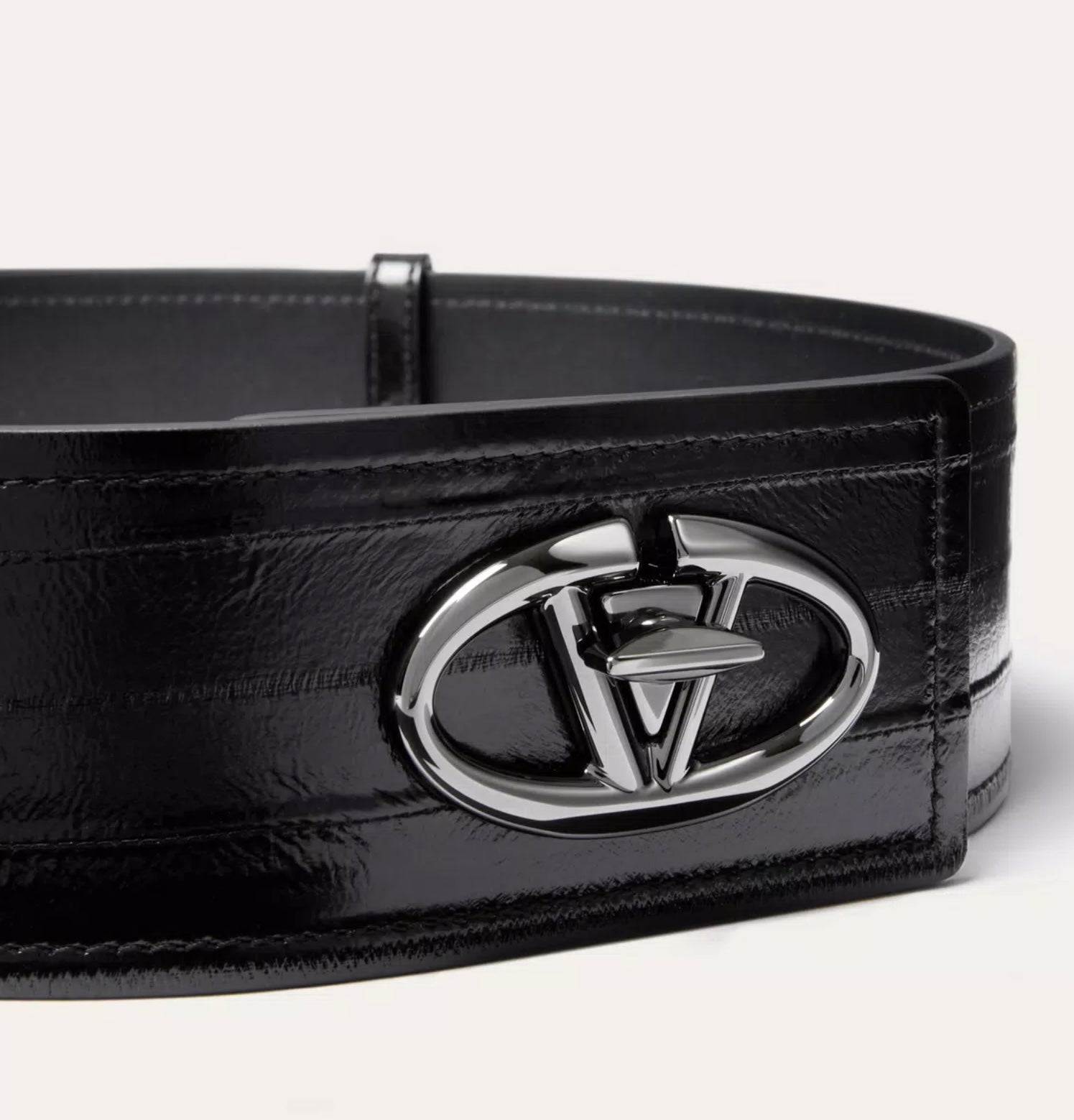 Valentino Vlogo The Bold Edition Eel Skin Belt 60 Mm