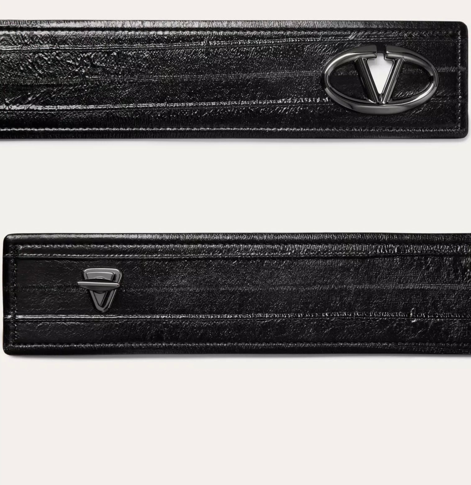 Valentino Vlogo The Bold Edition Eel Skin Belt 60 Mm