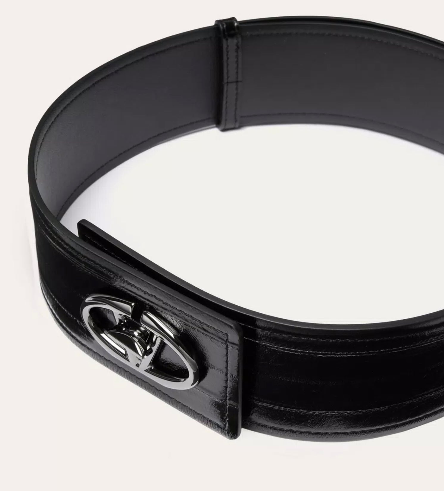 Valentino Vlogo The Bold Edition Eel Skin Belt 60 Mm