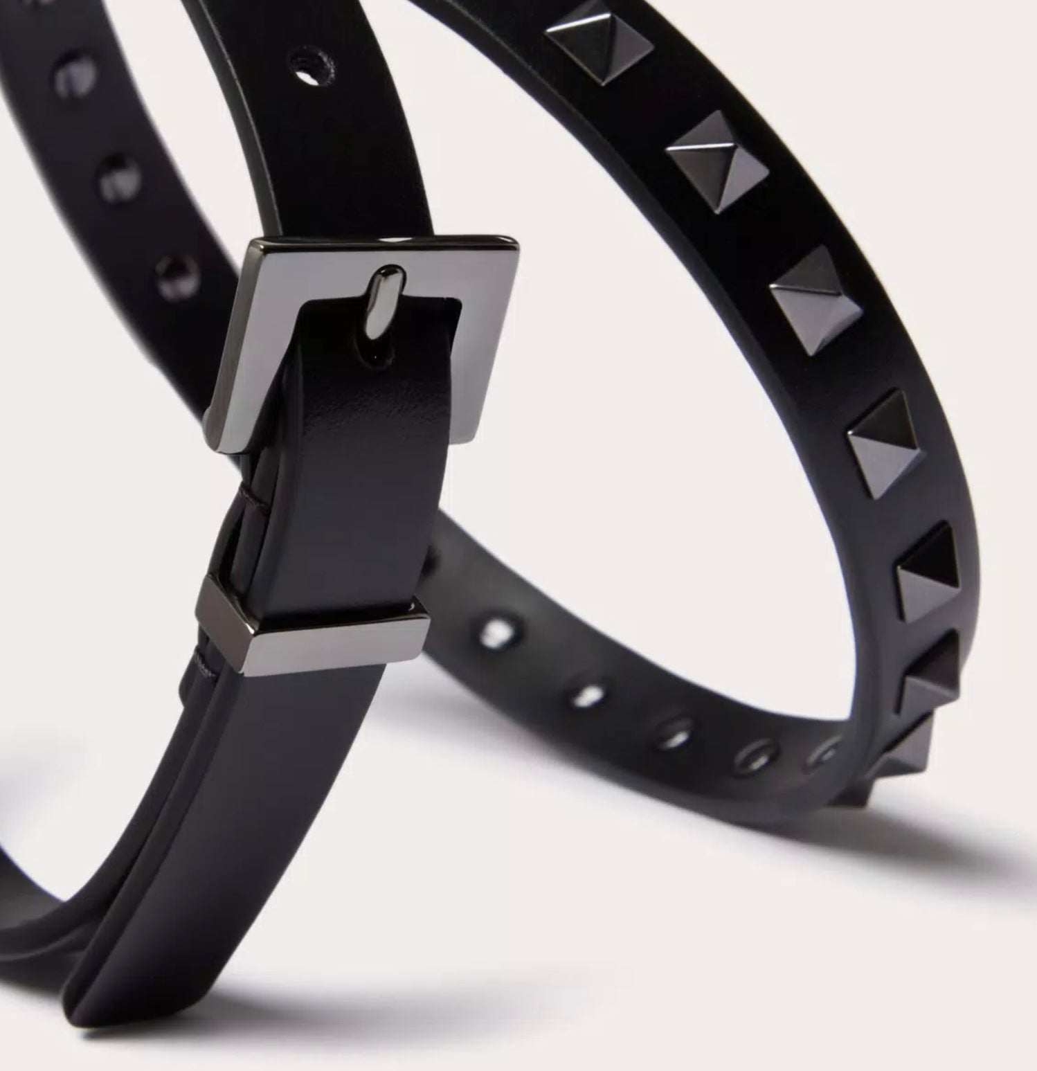 Valentino Rockstud Belt In Shiny Calfskin 15 Mm