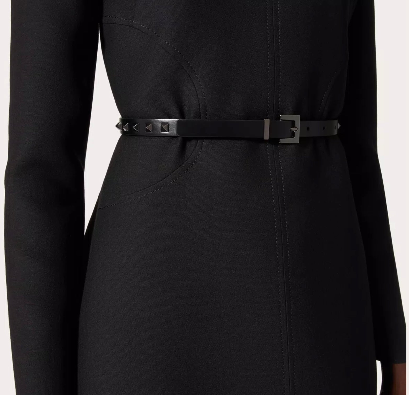 Valentino Rockstud Belt In Shiny Calfskin 15 Mm