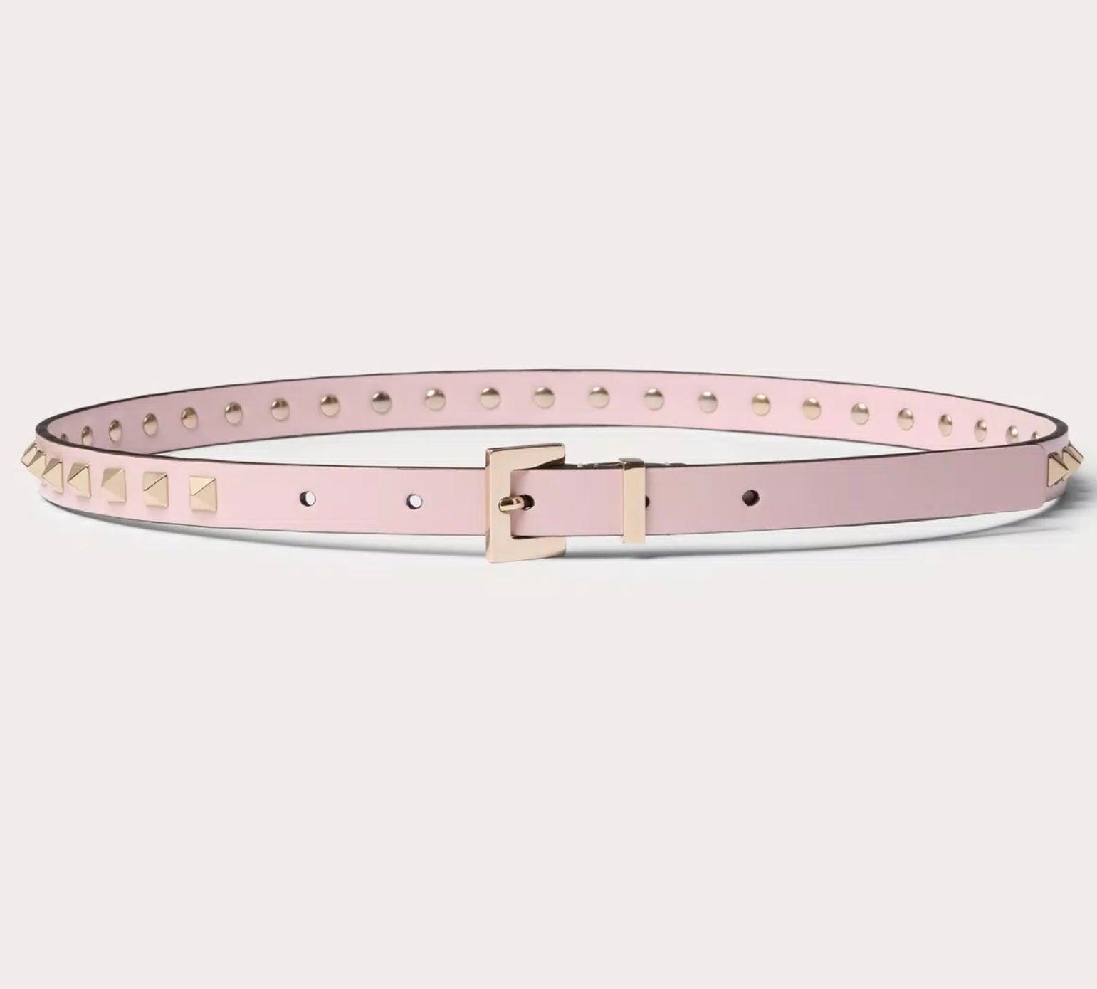 Valentino Rockstud Belt In Shiny Calfskin 15 Mm