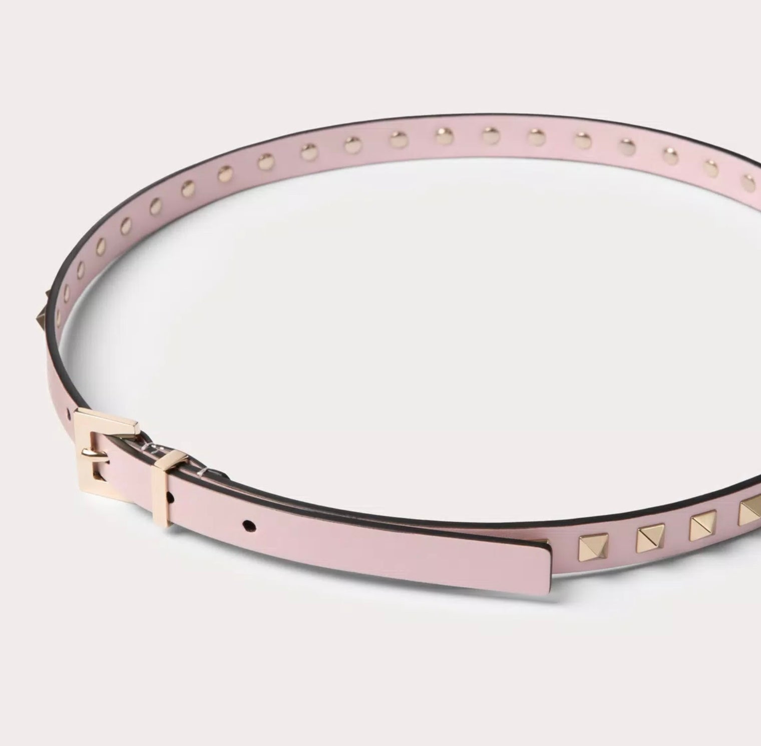 Valentino Rockstud Belt In Shiny Calfskin 15 Mm