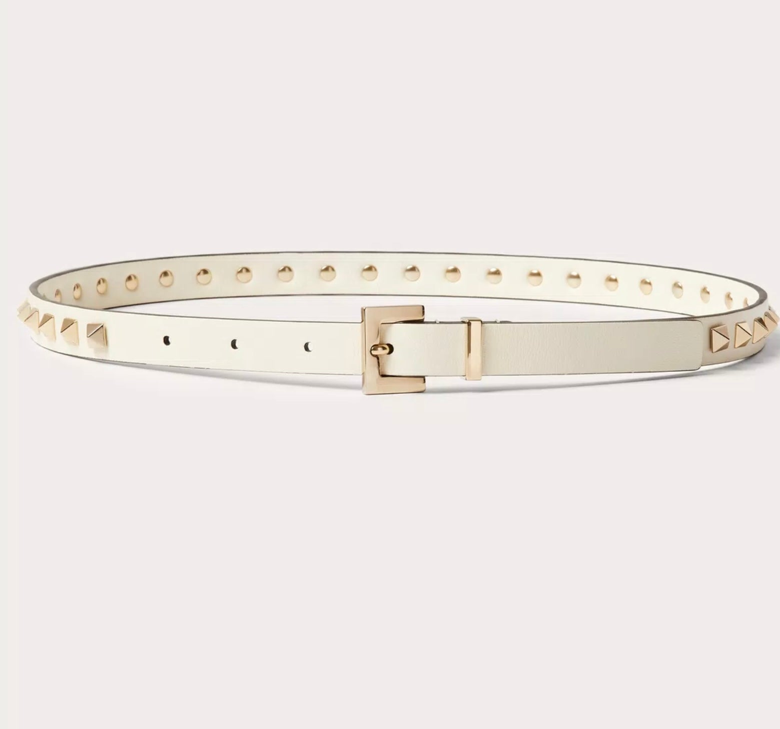 Valentino Rockstud Belt In Shiny Calfskin 15 Mm