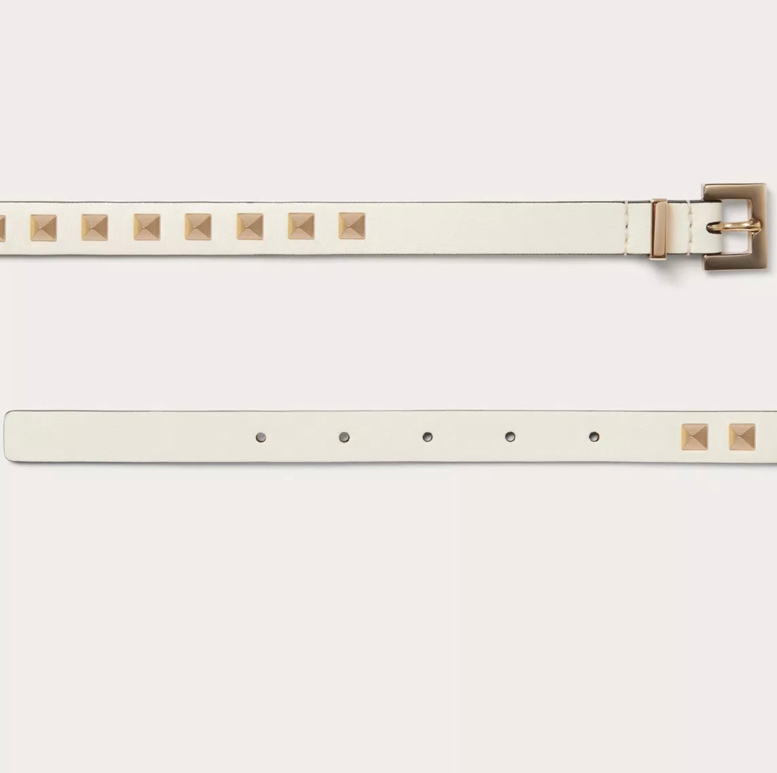 Valentino Rockstud Belt In Shiny Calfskin 15 Mm