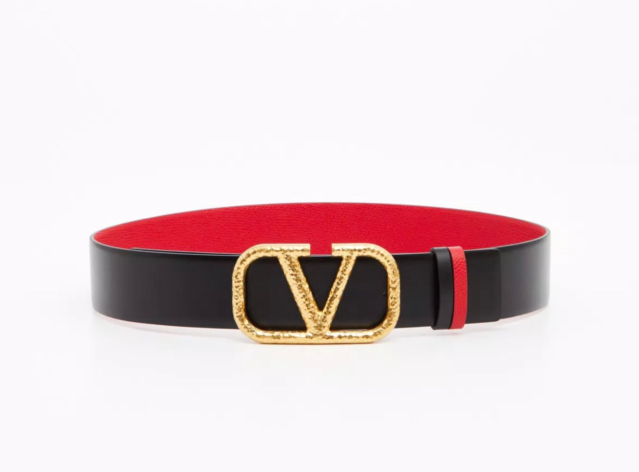 Valentino Reversible Vlogo Signature Belt In Grainy Calfskin 40mm