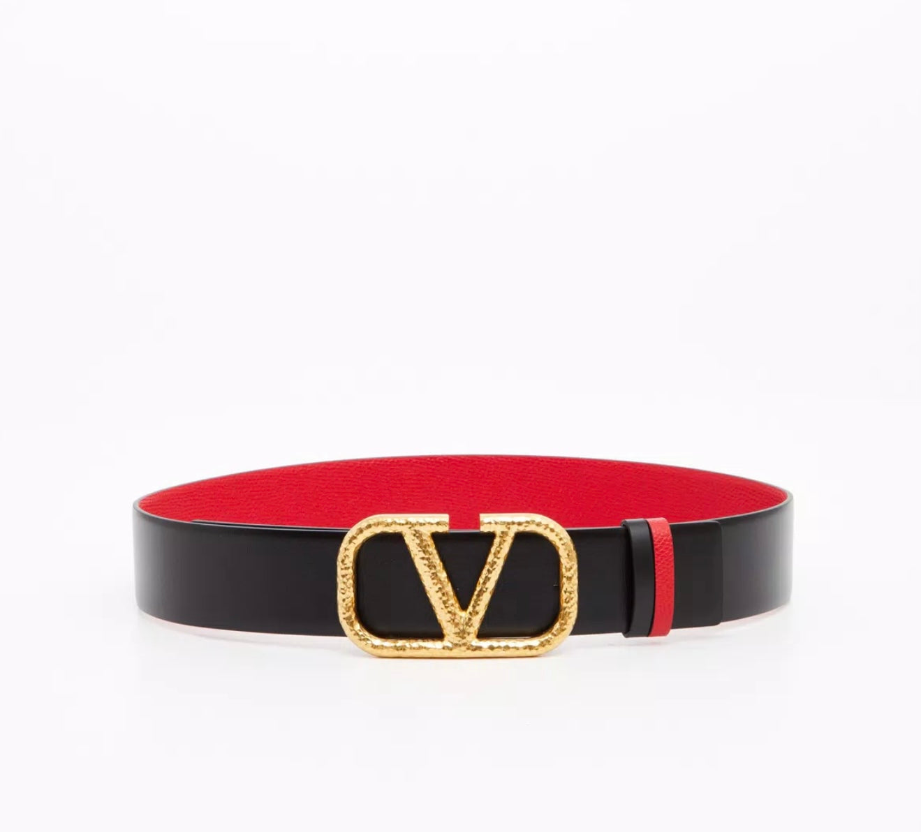 Valentino Reversible Vlogo Signature Belt In Grainy Calfskin 40mm