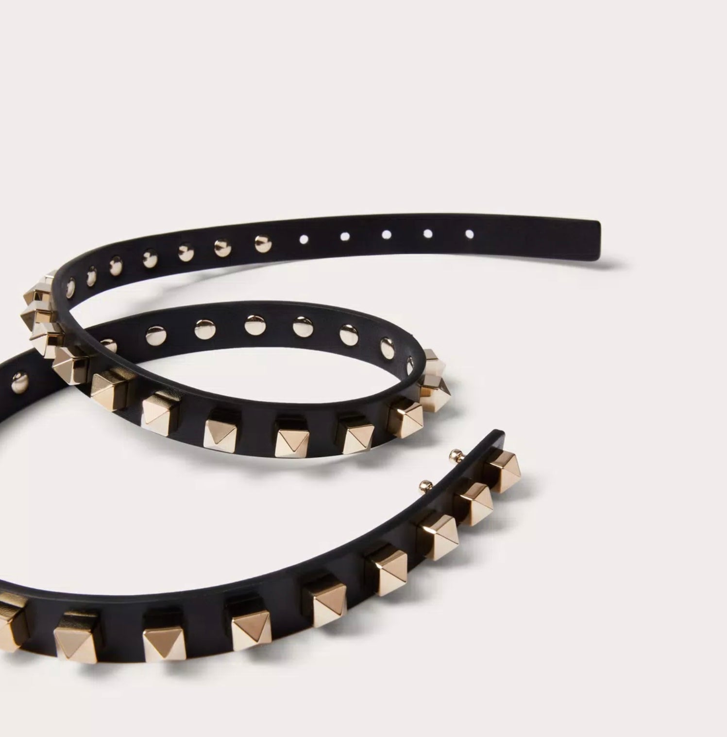 Valentino Rockstud Belt In Shiny Calfskin 15 Mm