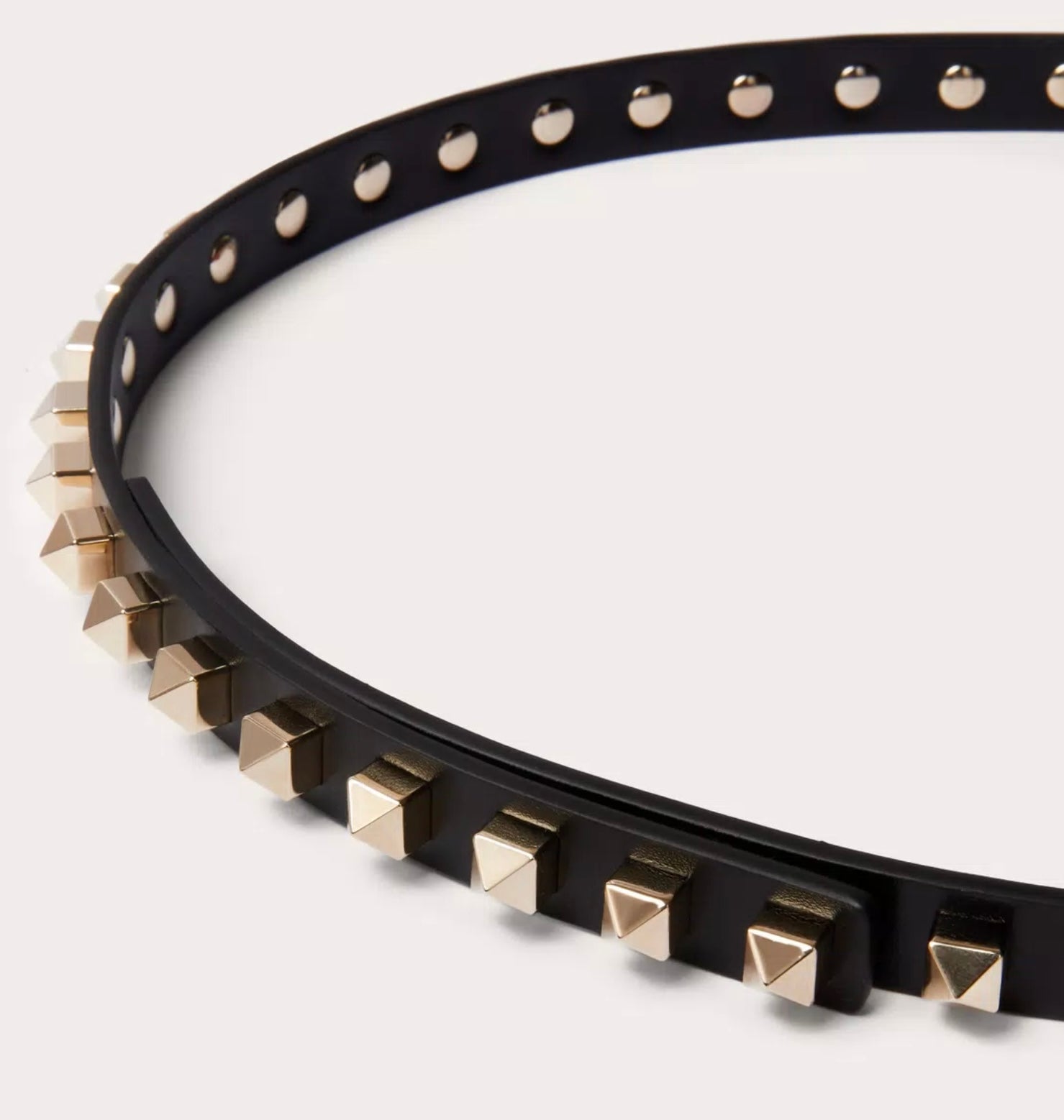 Valentino Rockstud Belt In Shiny Calfskin 15 Mm