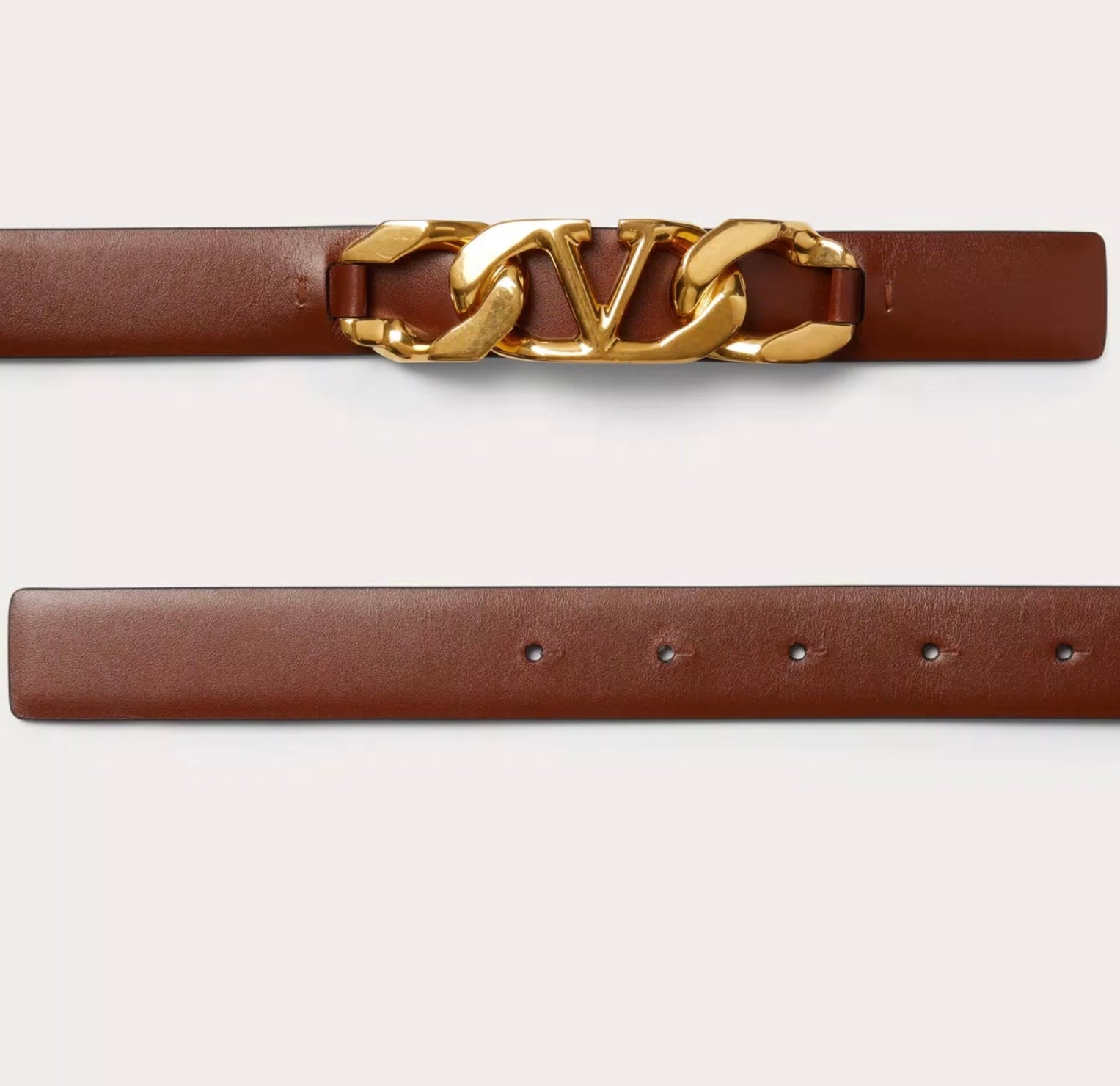 Valentino Vlogo Chain Shiny Calfskin Belt 25 Mm