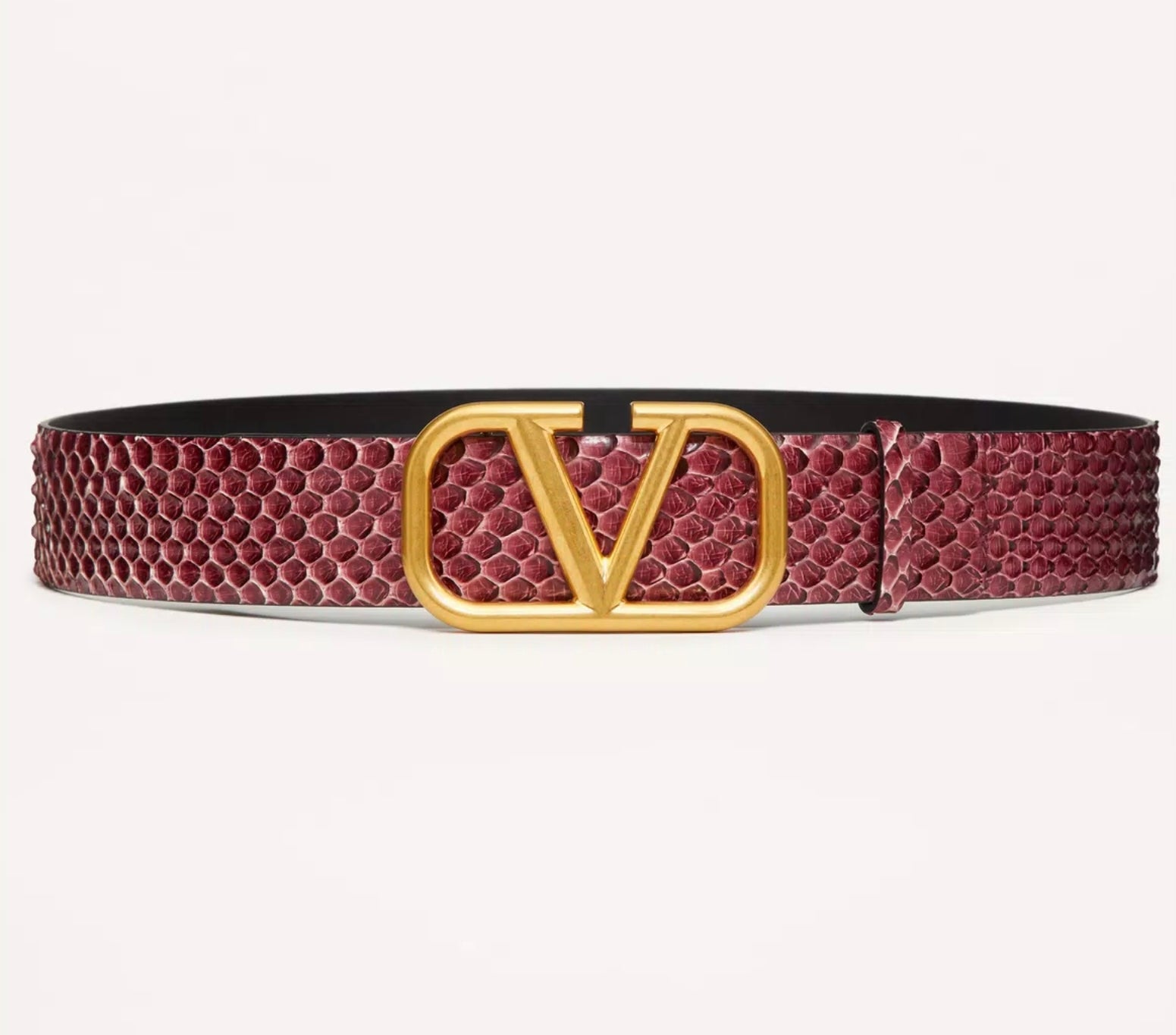 Valentino Vlogo Signature Python Belt 40mm