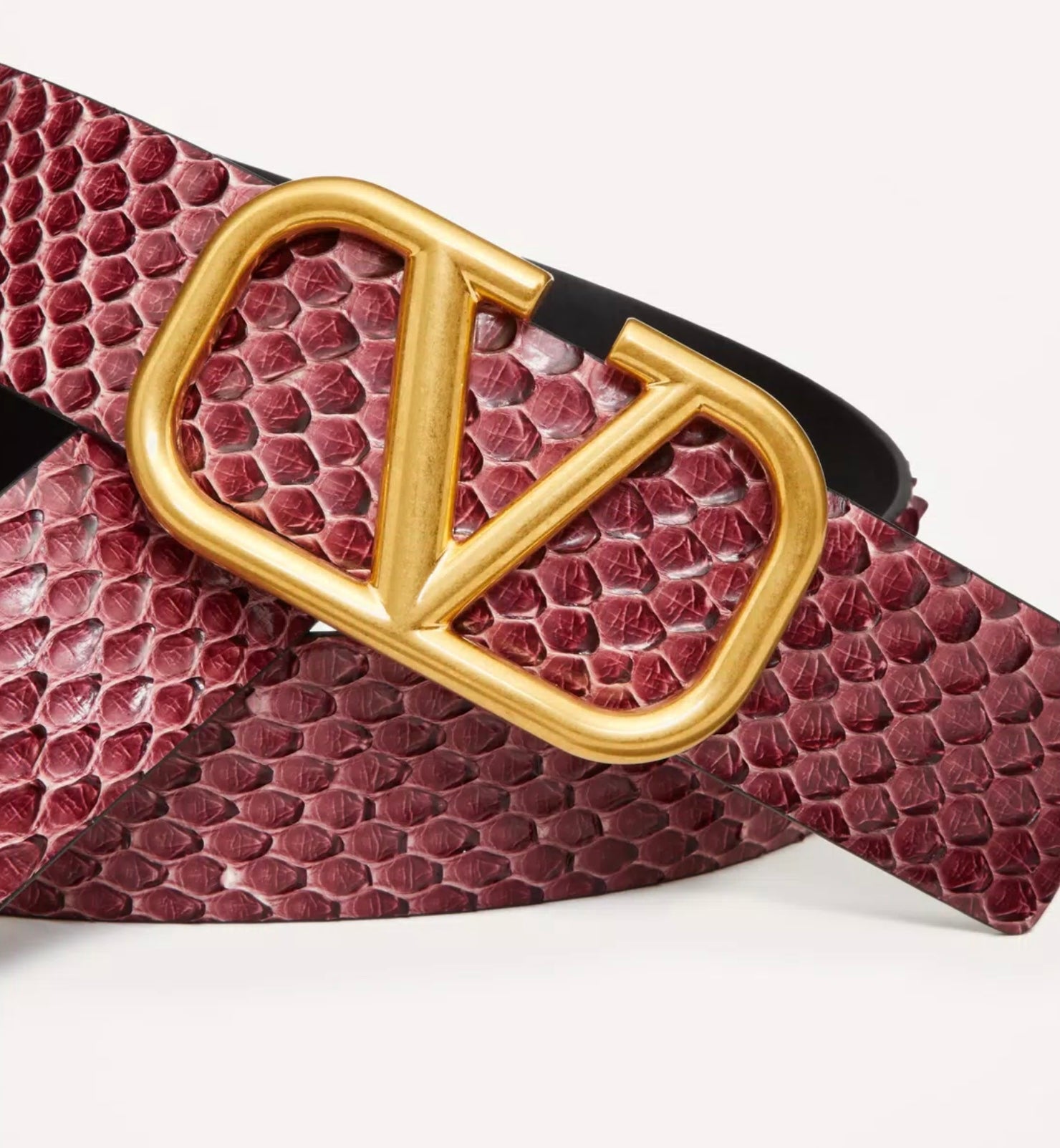 Valentino Vlogo Signature Python Belt 40mm
