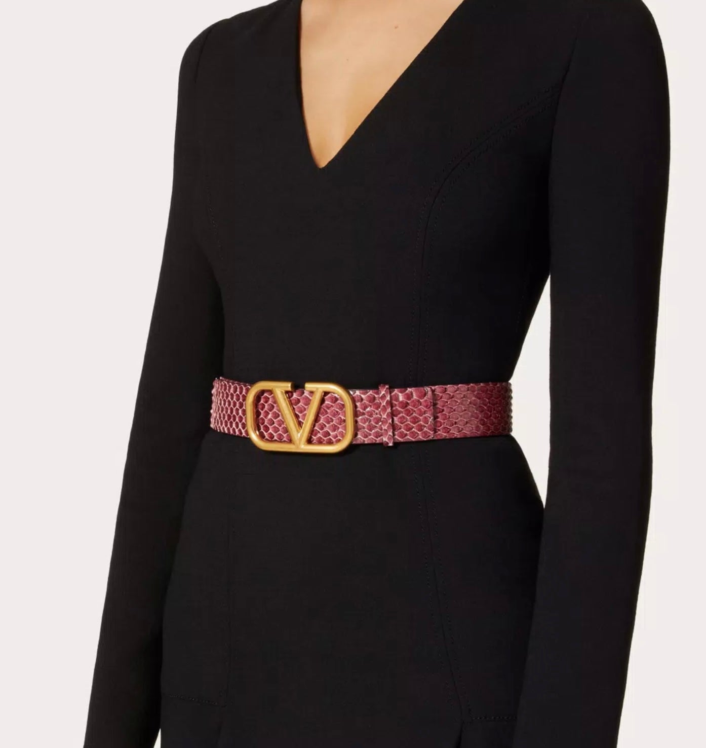 Valentino Vlogo Signature Python Belt 40mm