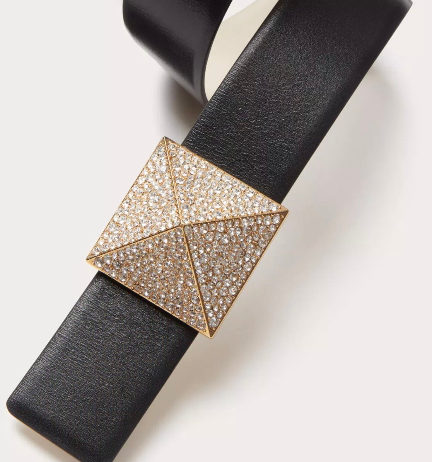 Valentino Garavani One Stud Reversible Shiny Calfskin Belt 40mm