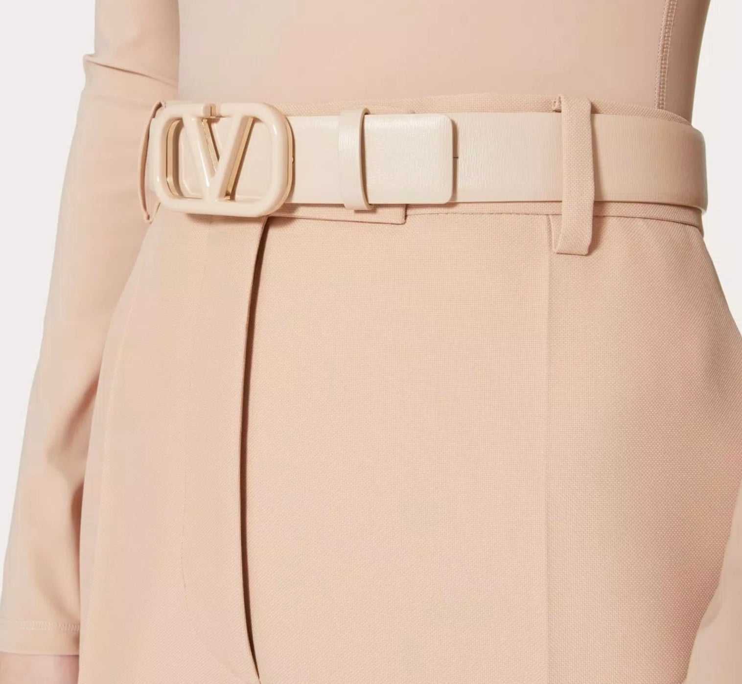 Valentino Vlogo Signature Belt In Shiny Calfskin 30mm