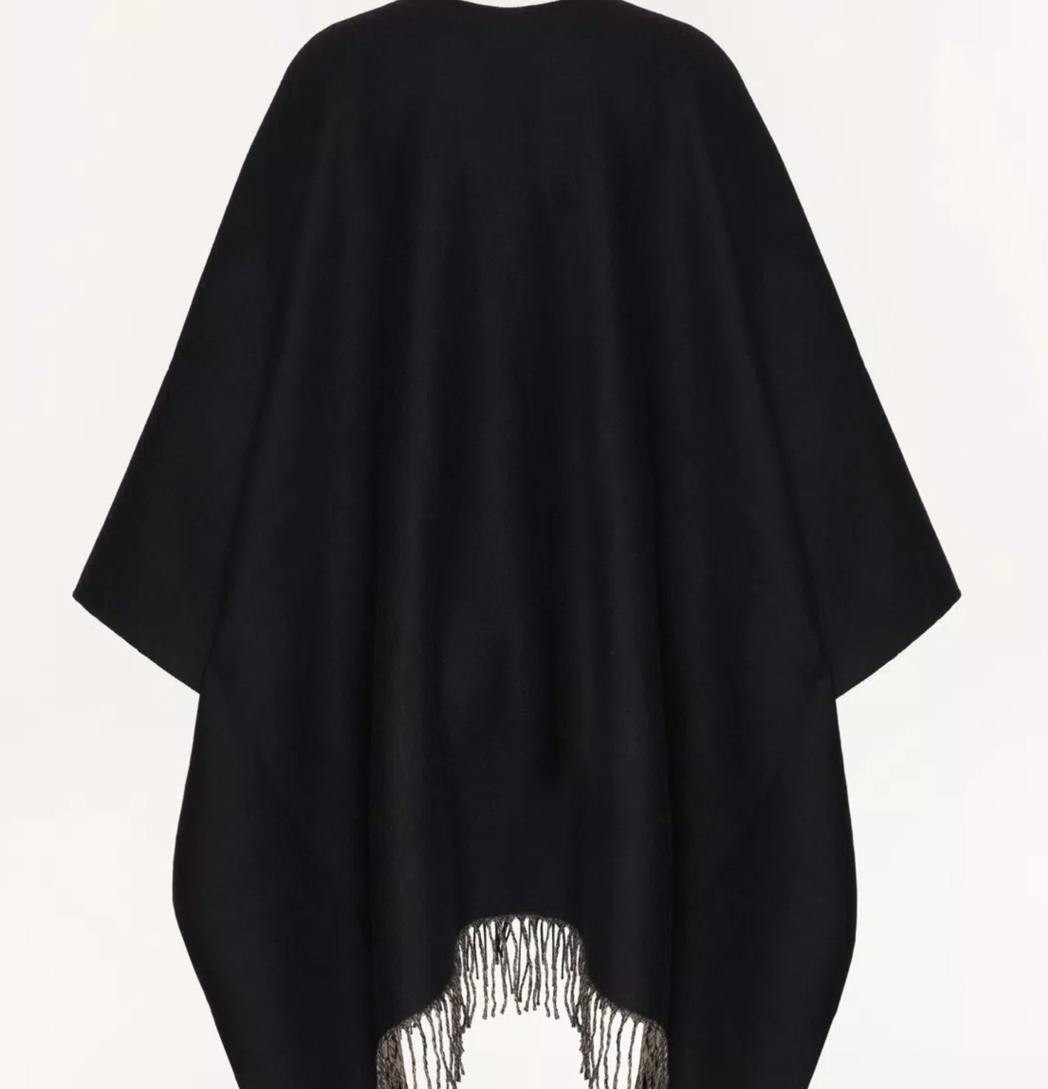 Valentino Double Toile Iconographe Poncho In Wool, Silk And Cashmere