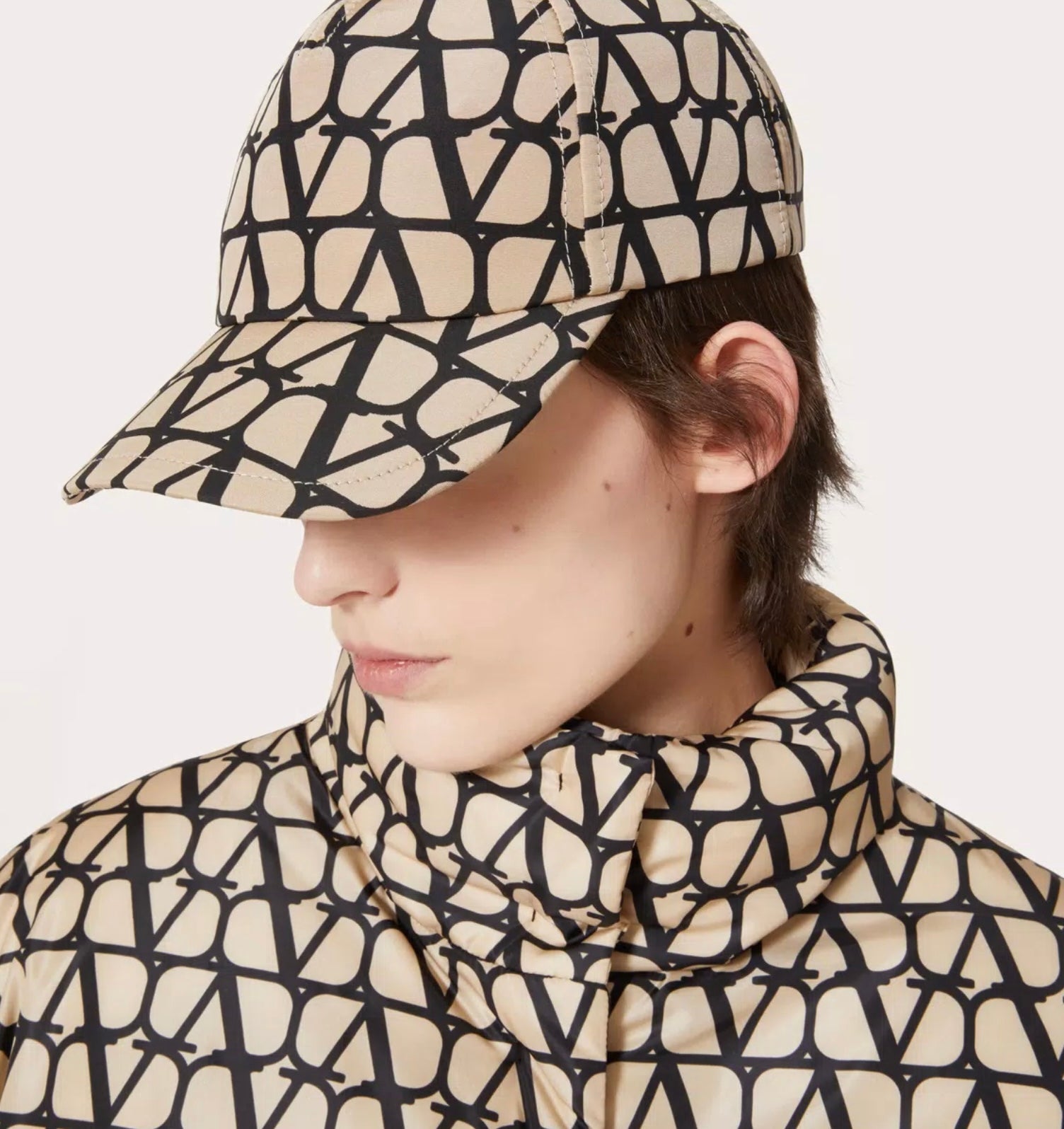 Valentino Toile Iconographe Baseball Cap In Toile Iconographe Faille Outlet
