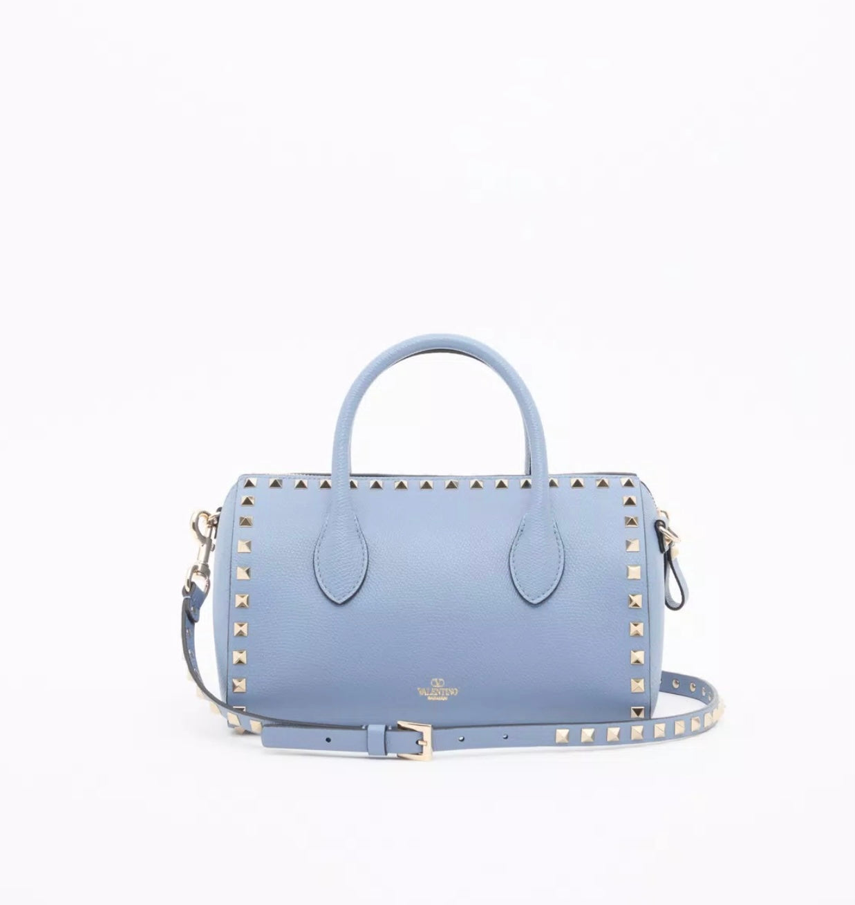 Valentino Rockstud Grainy Calfskin Handbag