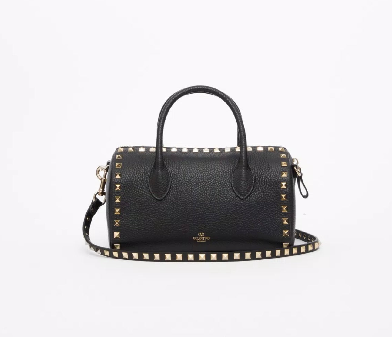 Valentino Rockstud Grainy Calfskin Handbag