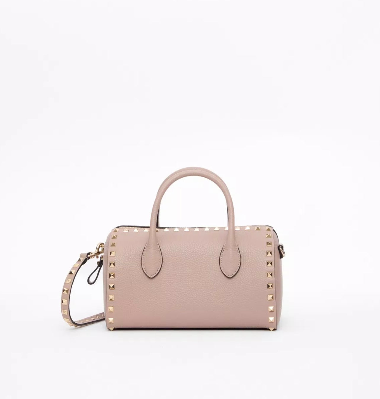 Valentino Rockstud Grainy Calfskin Handbag