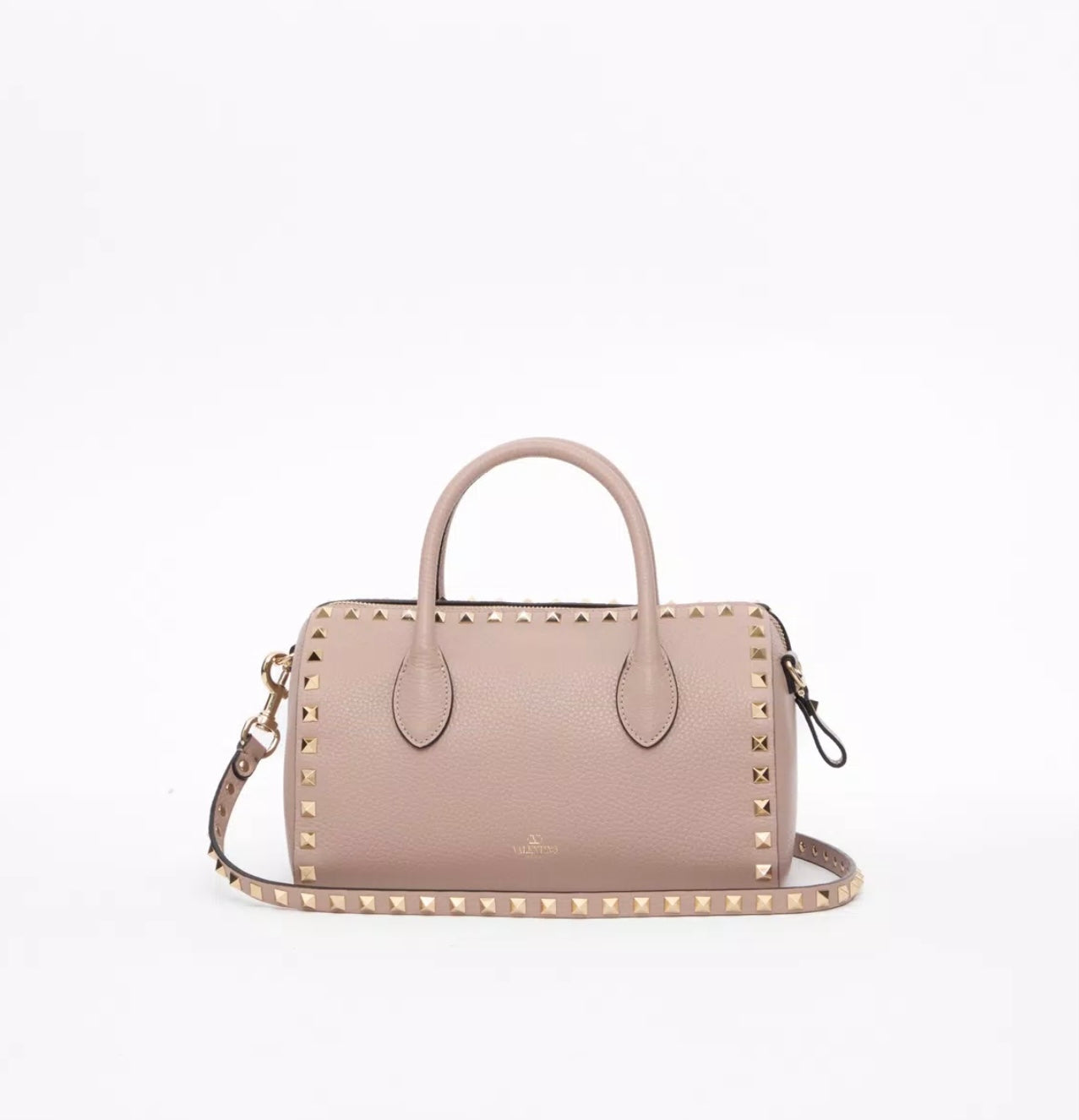 Valentino Rockstud Grainy Calfskin Handbag