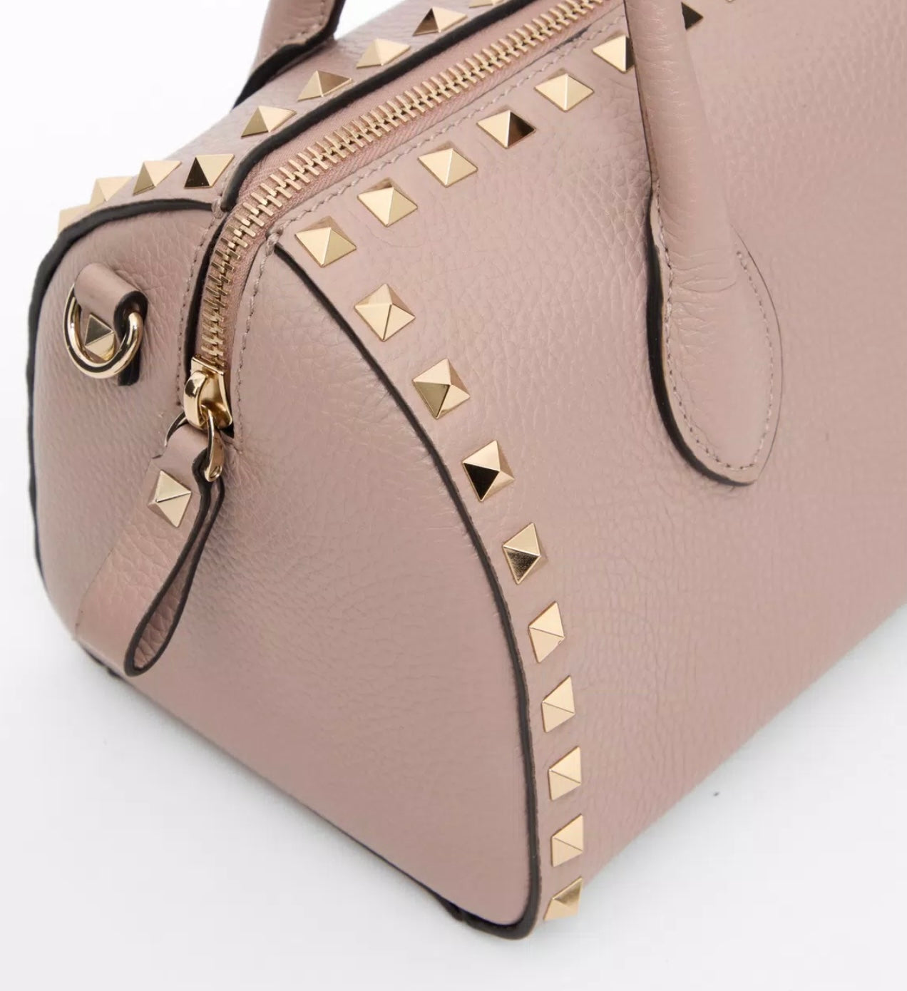 Valentino Rockstud Grainy Calfskin Handbag
