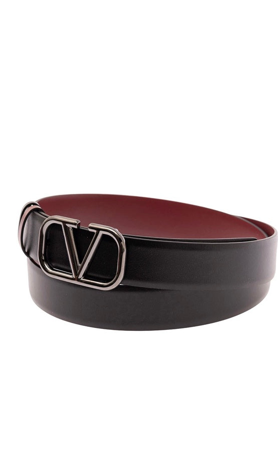Valentino Garavani reversible Vlogo signature leather belt 30mm