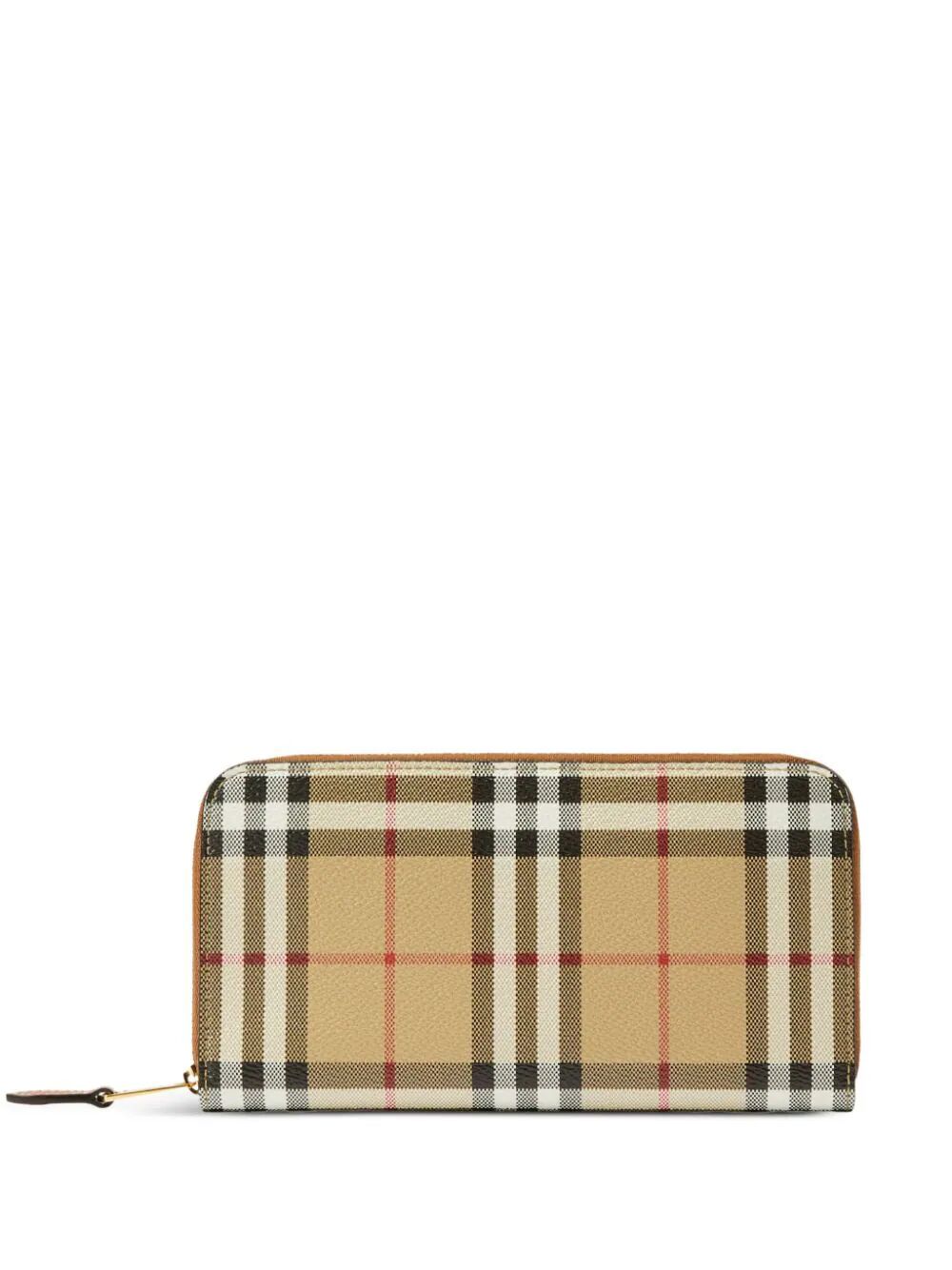 BURBERRY LONDON ENGLAND CHECK WALLET WITH ZIPPER
