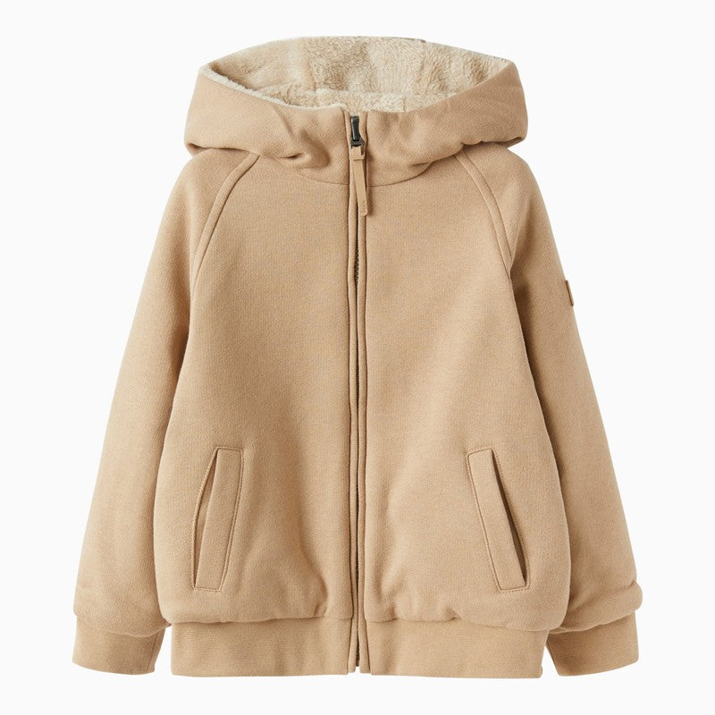 Il Gufo Beige cotton hoodie