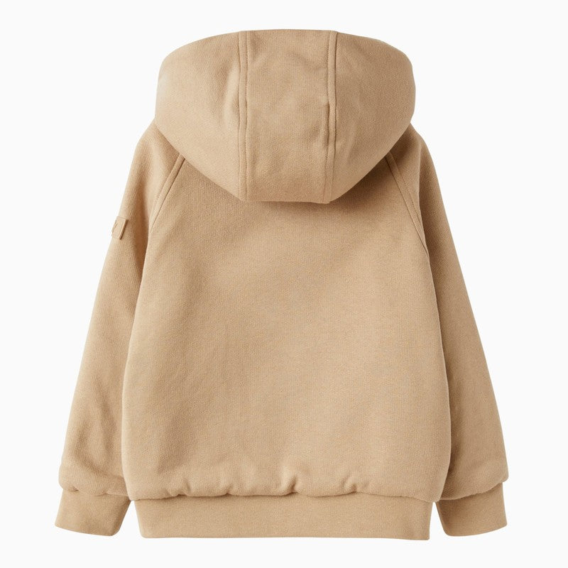 Il Gufo Beige cotton hoodie