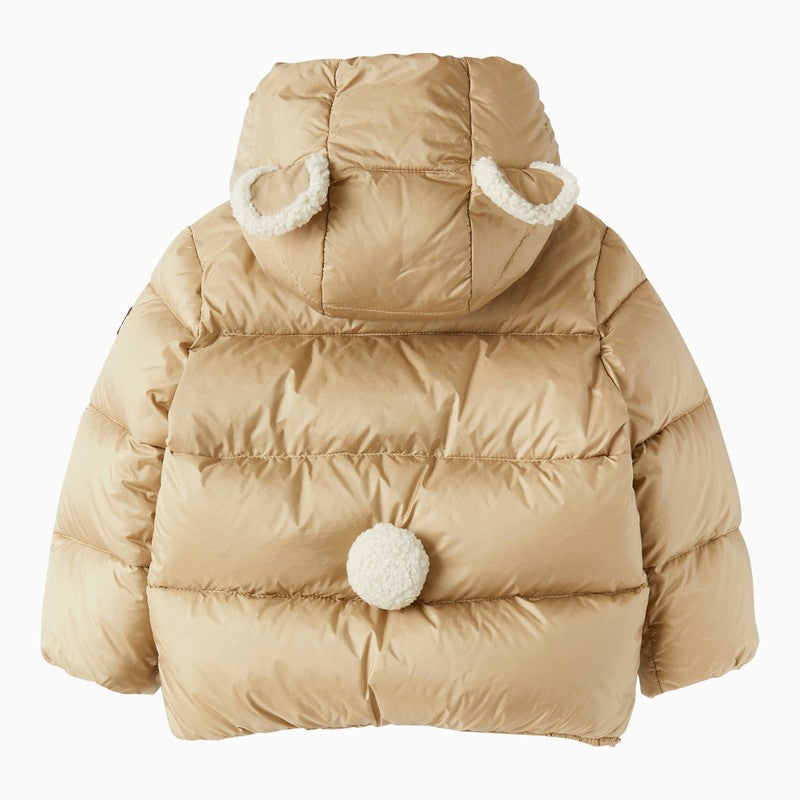 Il Gufo Beige down jacket with hood