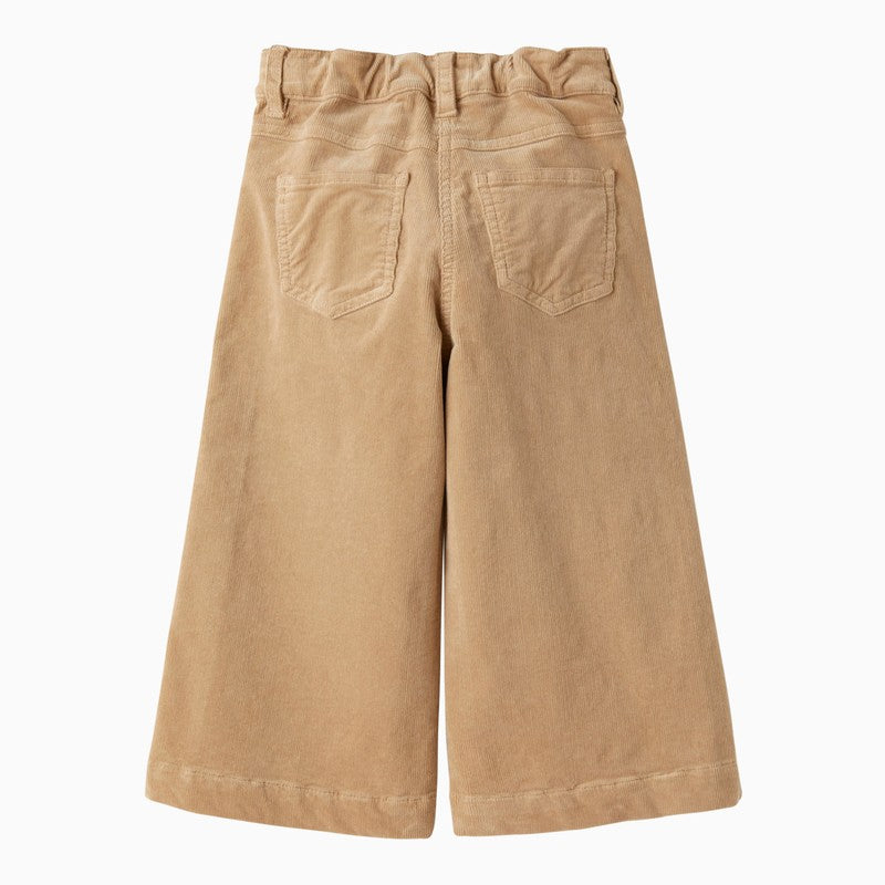 Il Gufo Beige cotton wide trousers