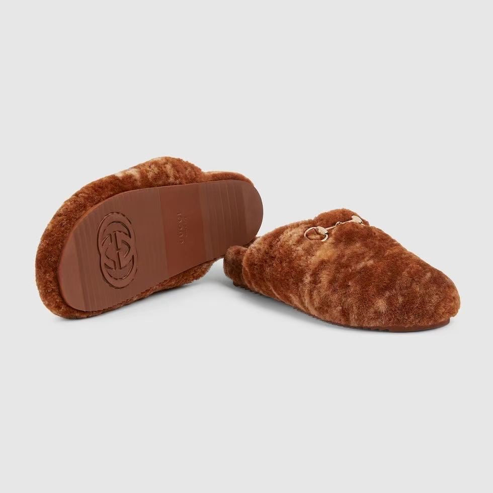 Gucci Horsebit Wool Mules
