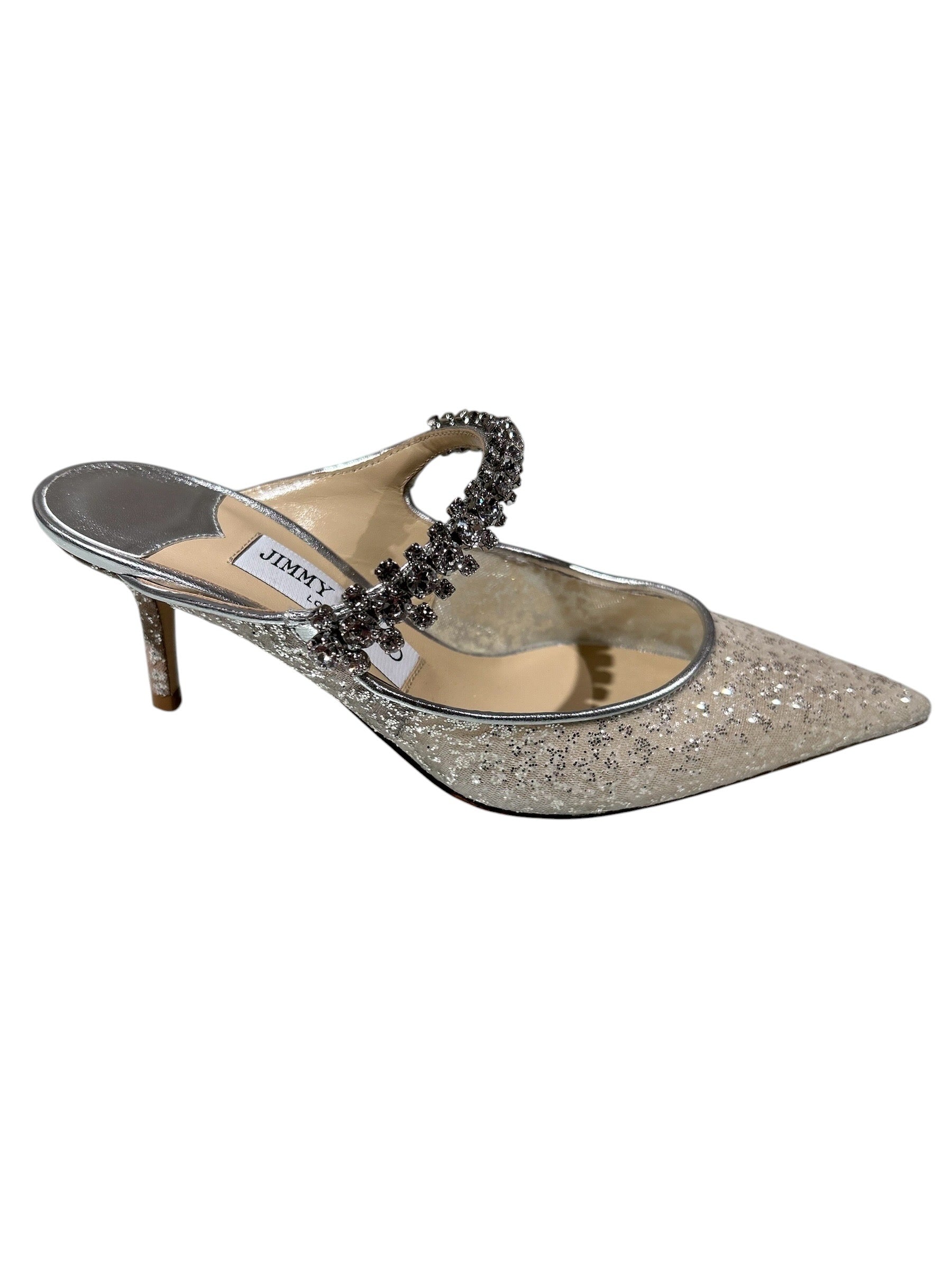 Jimmy Choo Bing Crystal Strap Mules