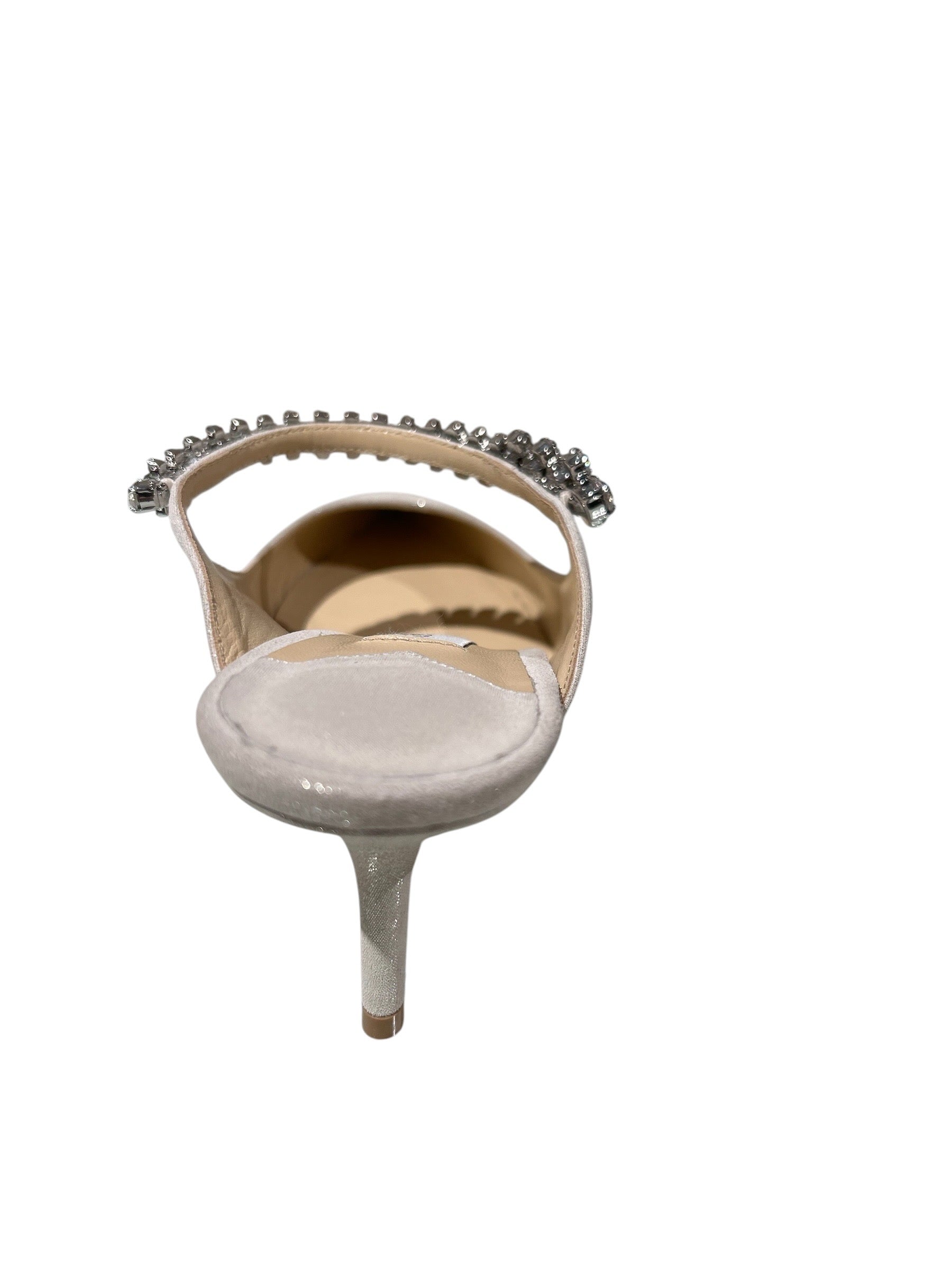 Jimmy Choo Bing Crystal Strap Suede Mules
