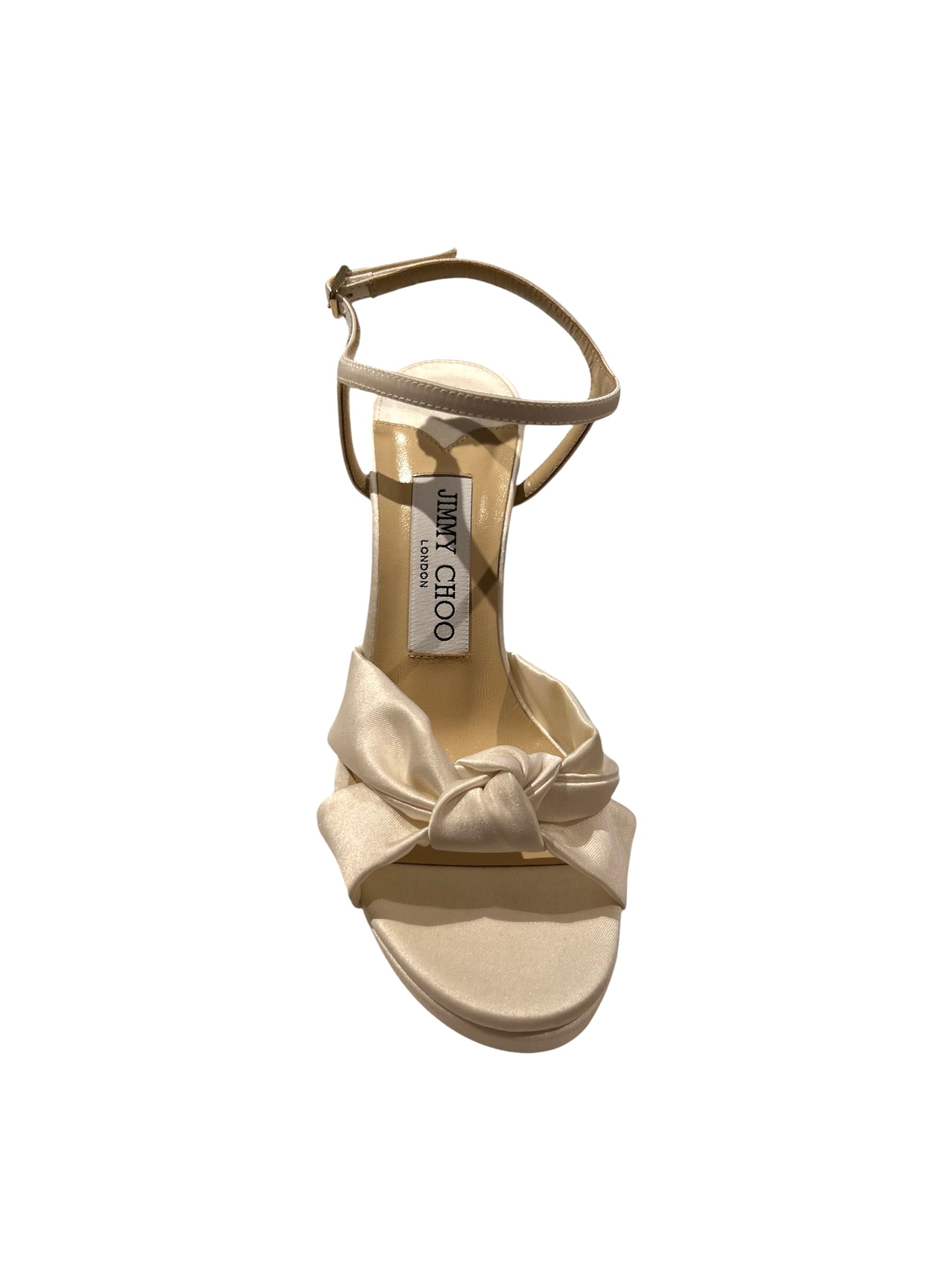 Jimmy Choo Dey Knot Satin Sandals