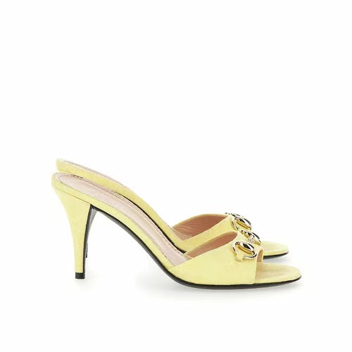 Gucci Horsebit GG Canvas Sandals