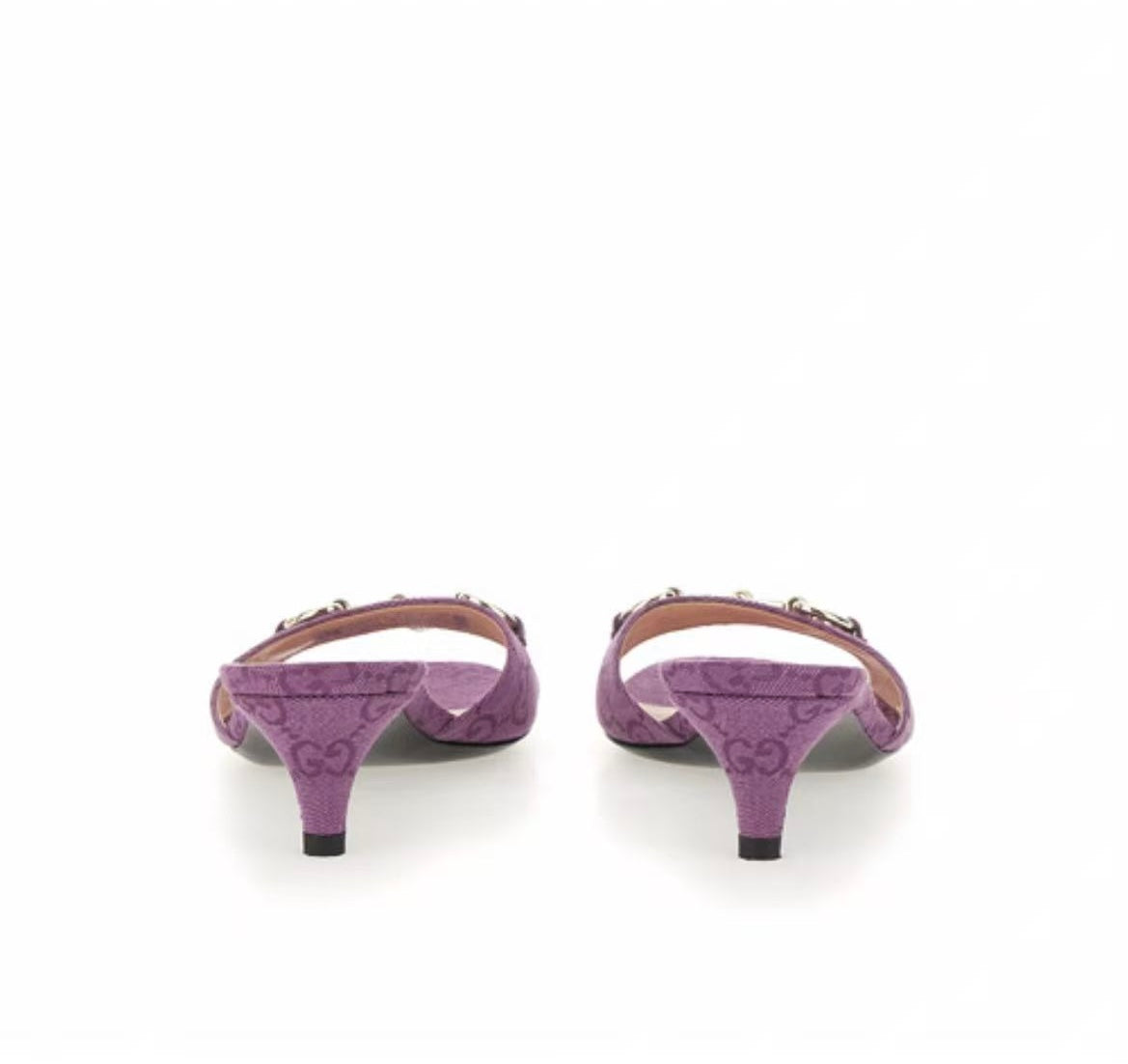 Gucci Horsebit GG Canvas Sandals