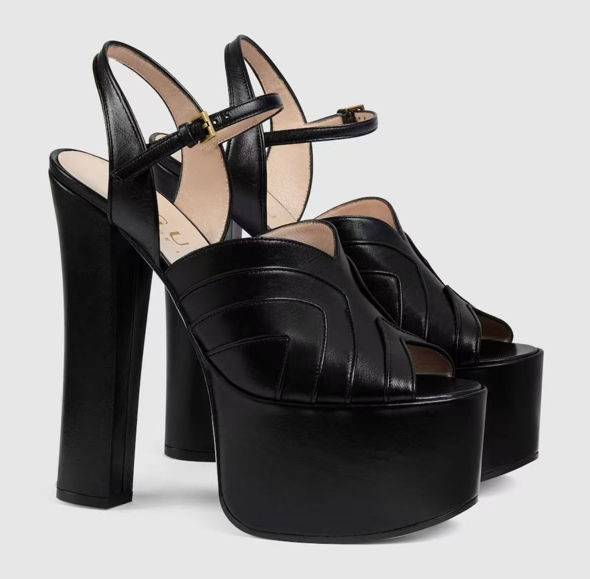 Gucci Chunky Heeled Platform Sandals